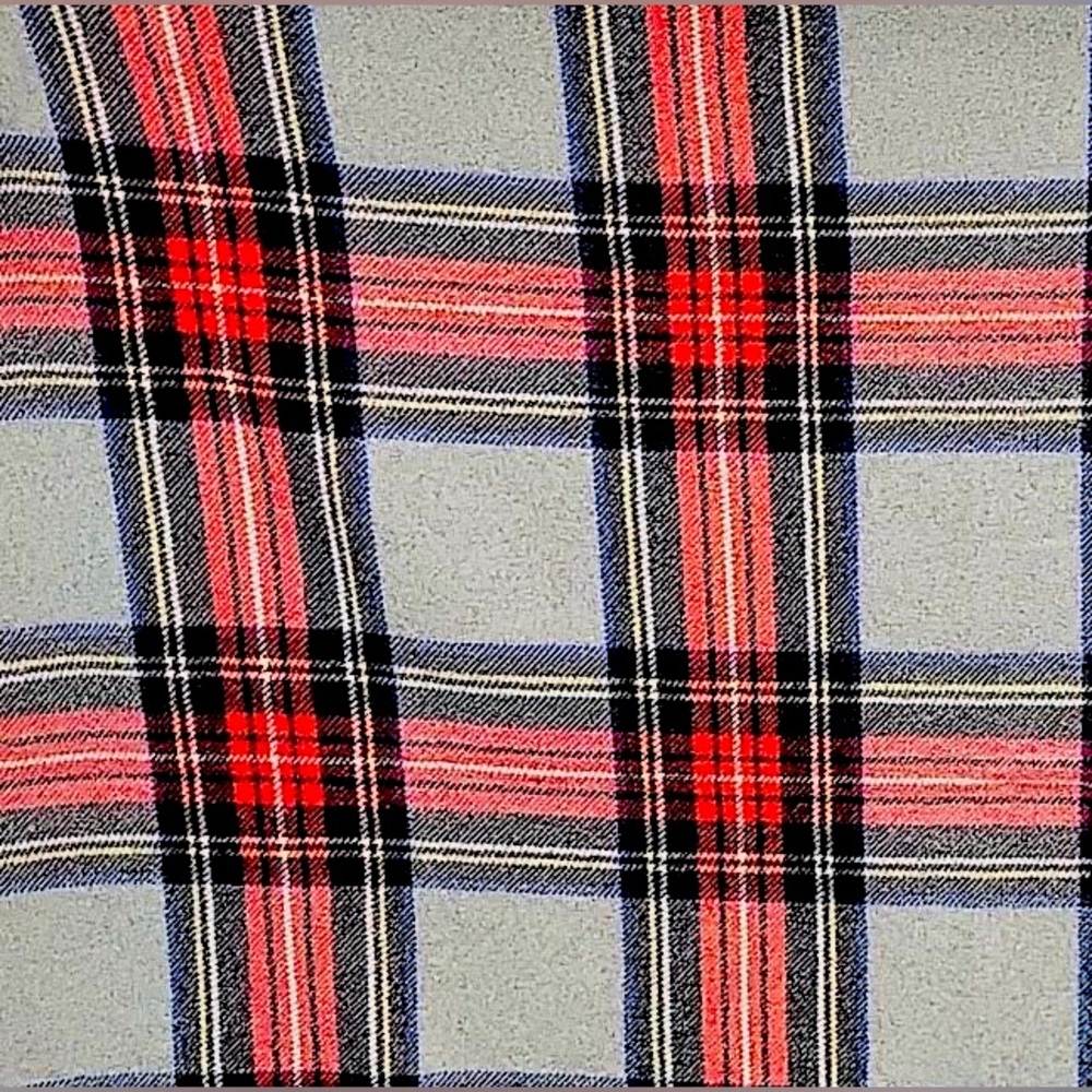 Vintage Reine Woole Genuine Wool Tartan Plaid Blanket Fringe Cozy Winter Decor - Picture 10 of 11